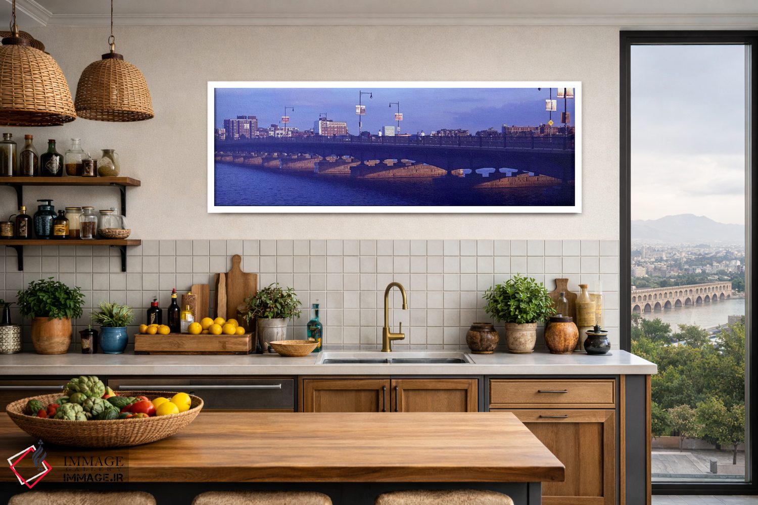 تابلو دکوراتیو Longfellow Bridge, Charles River, Boston, Suffolk Count… اثر پانورامیک ایمجز - D3W