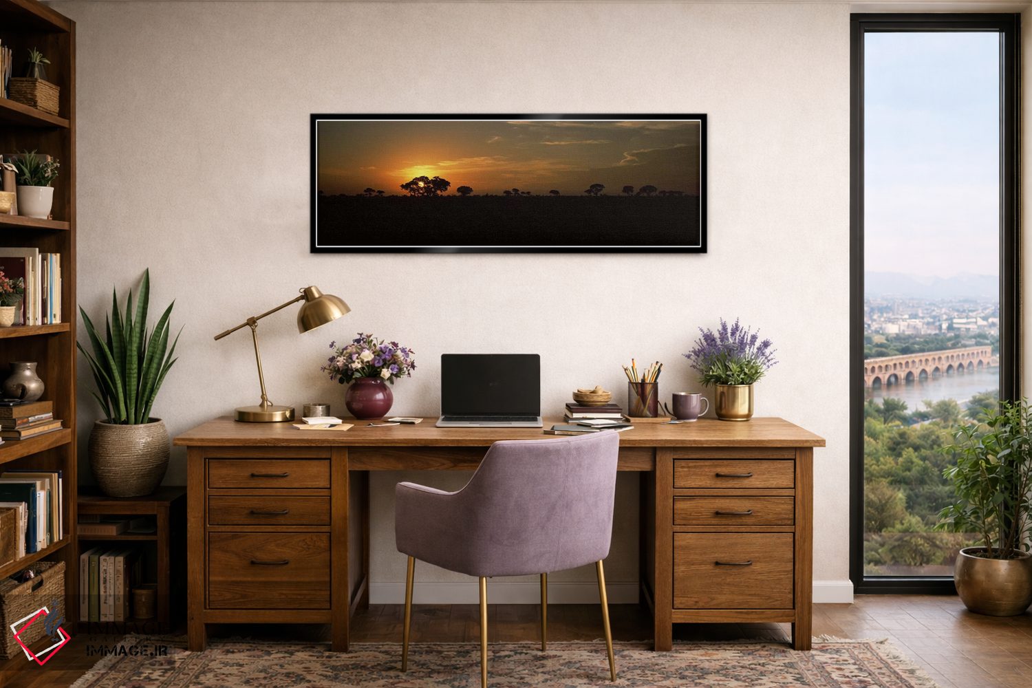 تابلو دکوراتیو Kruger National Park, South Africa,غروب باشکوه بر فراز… اثر پانورامیک ایمجز - D1B