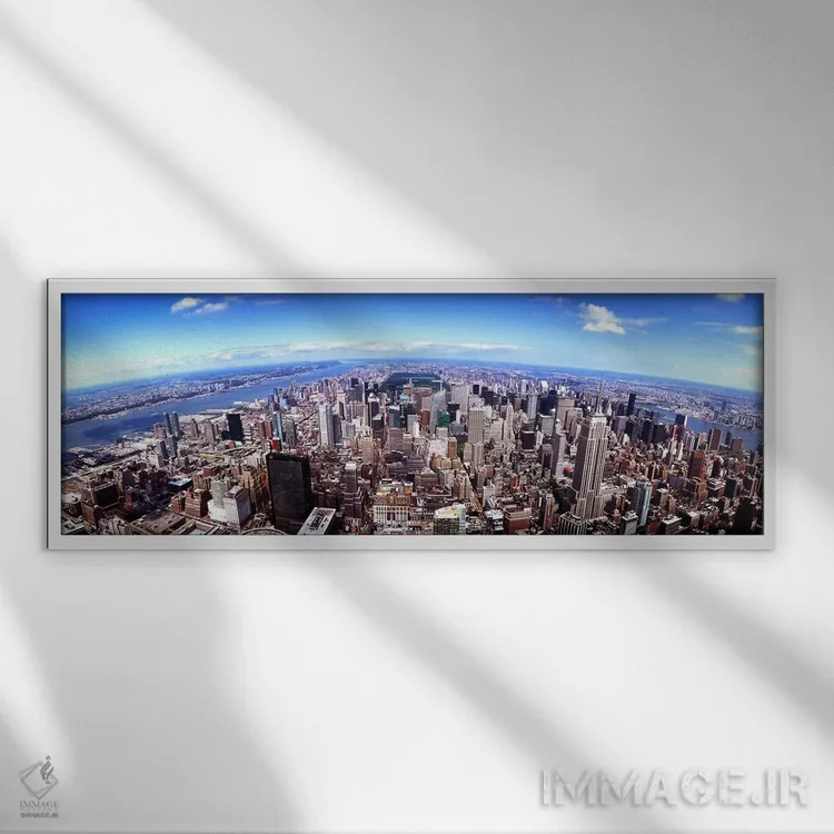 تابلو دکوراتیو Manhattan, New York City, New York State, USA 2011,آسما… اثر پانورامیک ایمجز - نمای قابدار سفید