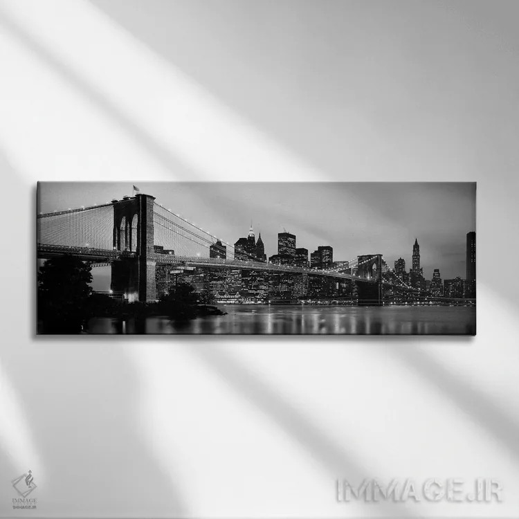 تابلو دکوراتیو Manhattan, New York City, New York State, USA,پل بروکلی… اثر پانورامیک ایمجز - نمای روبهرو روی دیوار