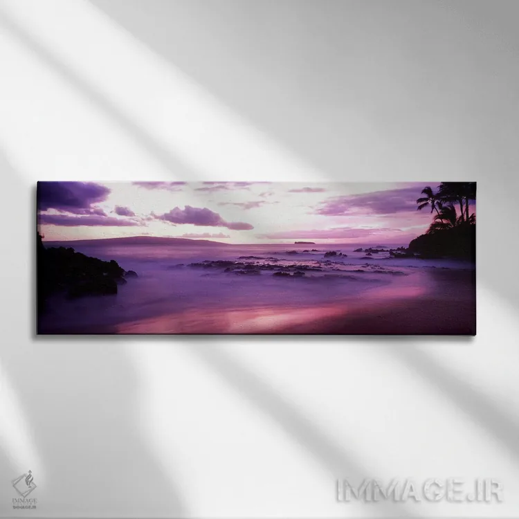 تابلو دکوراتیو Makena Beach, Maui, Hawaii, USA,غروب ساحلی فوشیا، ساحل… اثر پانورامیک ایمجز - نمای روبهرو روی دیوار