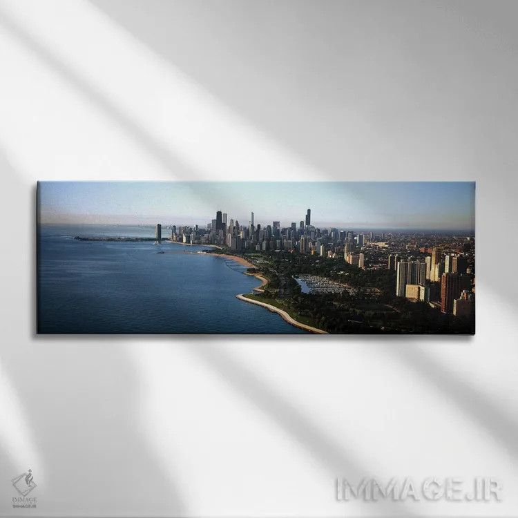 تابلو دکوراتیو Grant Park, Lake Michigan, Chicago, Cook County, Illino… اثر پانورامیک ایمجز - نمای روبهرو روی دیوار