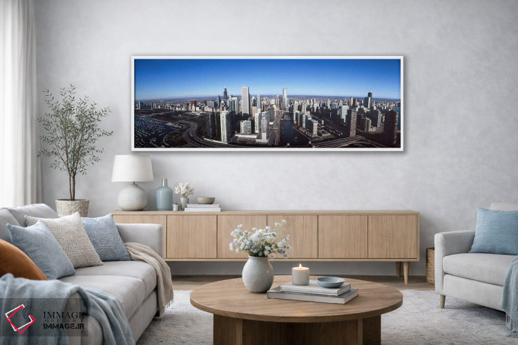 تابلو دکوراتیو Trump Tower, Chicago River, Chicago, Cook County, Illin… اثر پانورامیک ایمجز - D3W