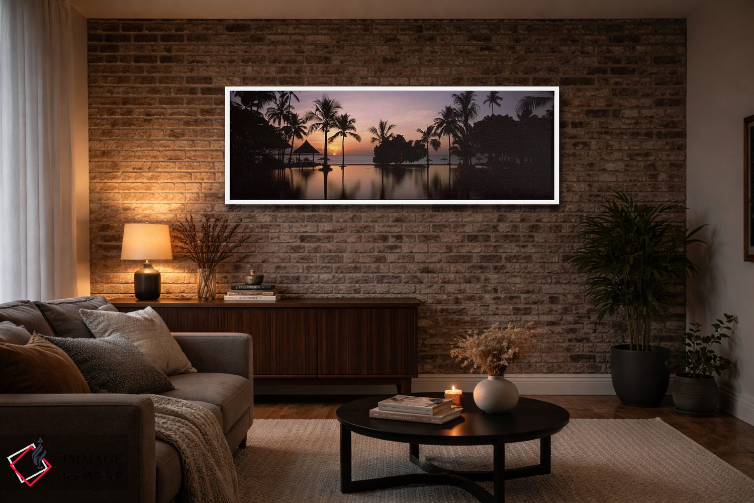 تابلو دکوراتیو Lombok, West Nusa Tenggara, Indonesia,غروب خورشید بر اس… اثر پانورامیک ایمجز - D3W