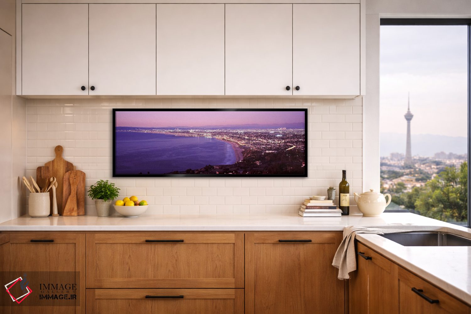 تابلو دکوراتیو California, USA,نمای مرکز شهر لس آنجلس، کالیفرنیا، آمری… اثر پانورامیک ایمجز - D5B