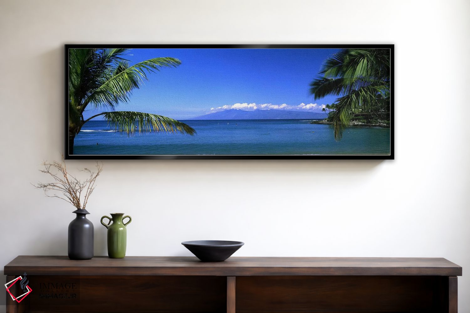 تابلو دکوراتیو Maui, Hawaii, USA,نمای دور از جزیره مولکای از ساحل کاپا… اثر پانورامیک ایمجز - D1B