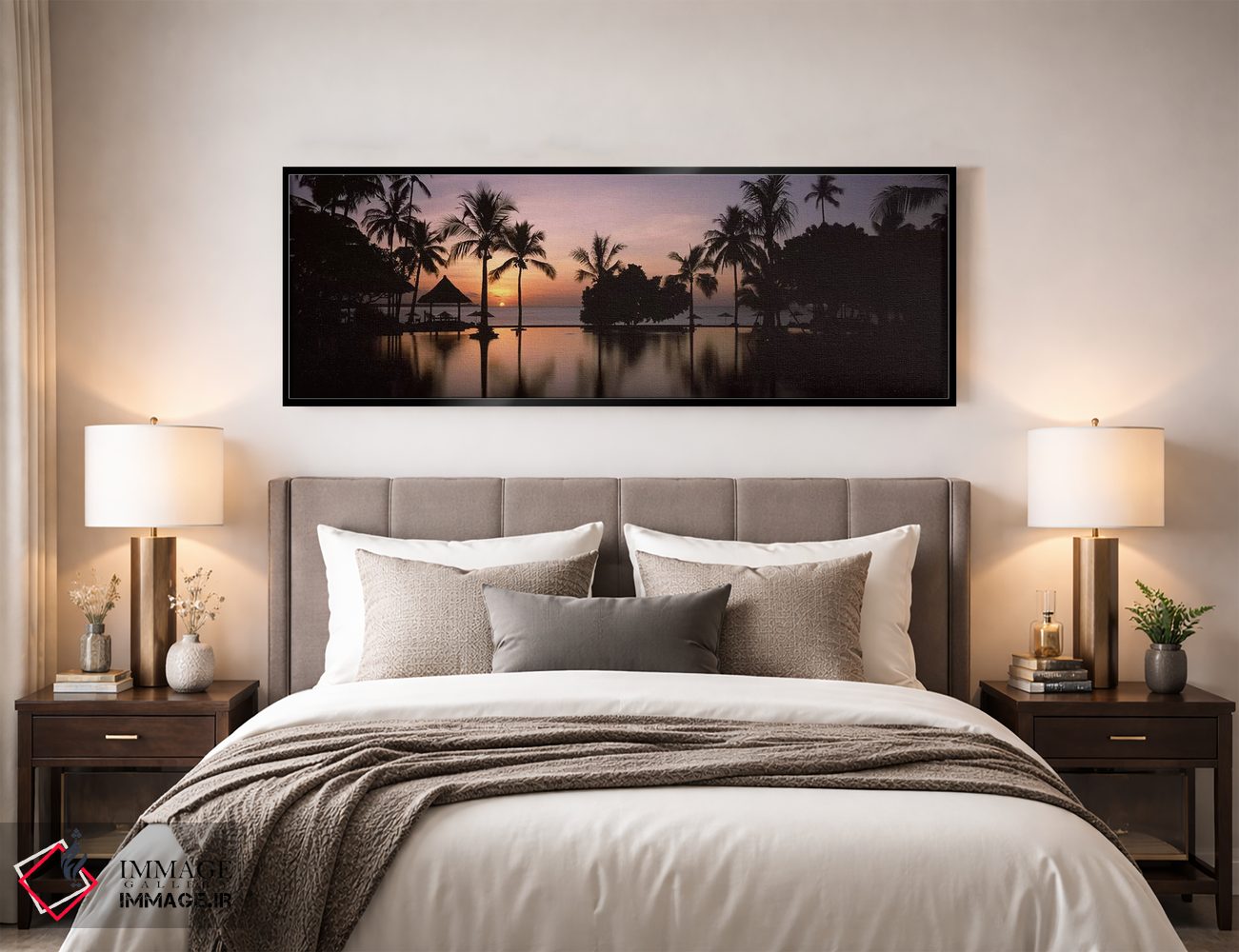 تابلو دکوراتیو Lombok, West Nusa Tenggara, Indonesia,غروب خورشید بر اس… اثر پانورامیک ایمجز - D5B