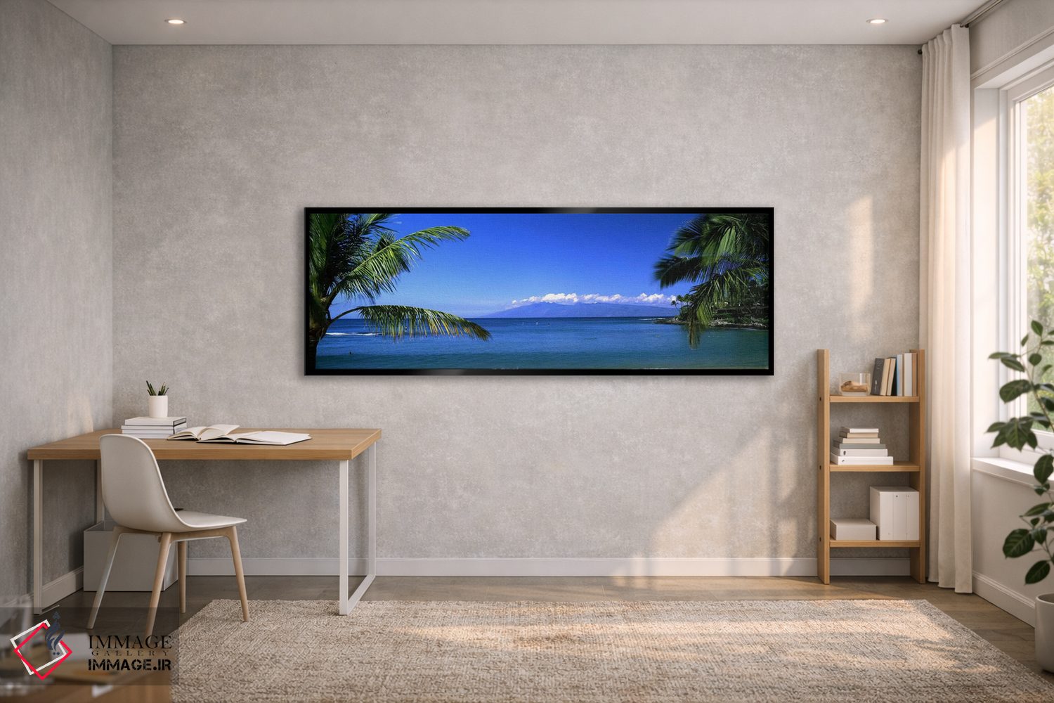 تابلو دکوراتیو Maui, Hawaii, USA,نمای دور از جزیره مولکای از ساحل کاپا… اثر پانورامیک ایمجز - D2B