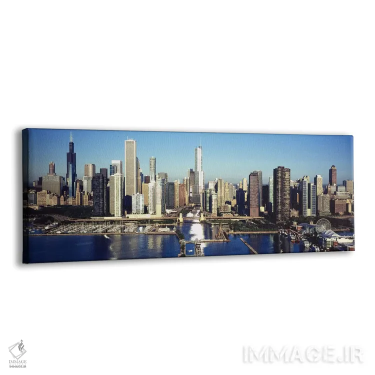 تابلو دکوراتیو Chicago Harbor, Chicago, Cook County, Illinois, USA,آسم… اثر پانورامیک ایمجز - نمای پرسپکتیو محصول