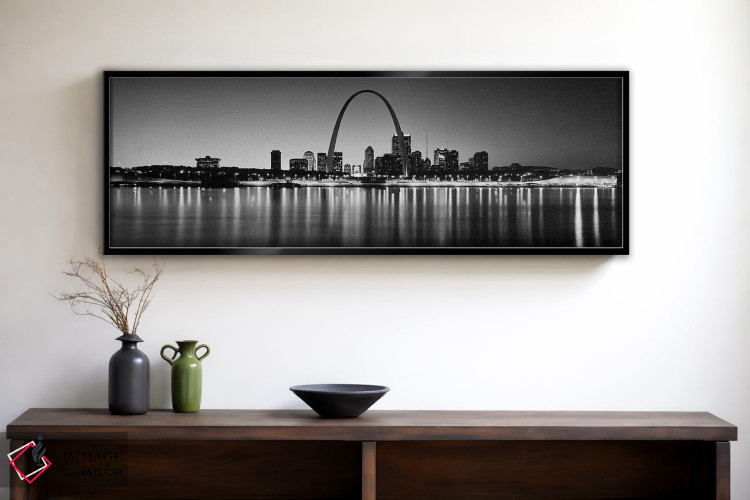 تابلو دکوراتیو Gateway Arch, Mississippi River, St. Louis, Missouri, U… اثر پانورامیک ایمجز - D2B
