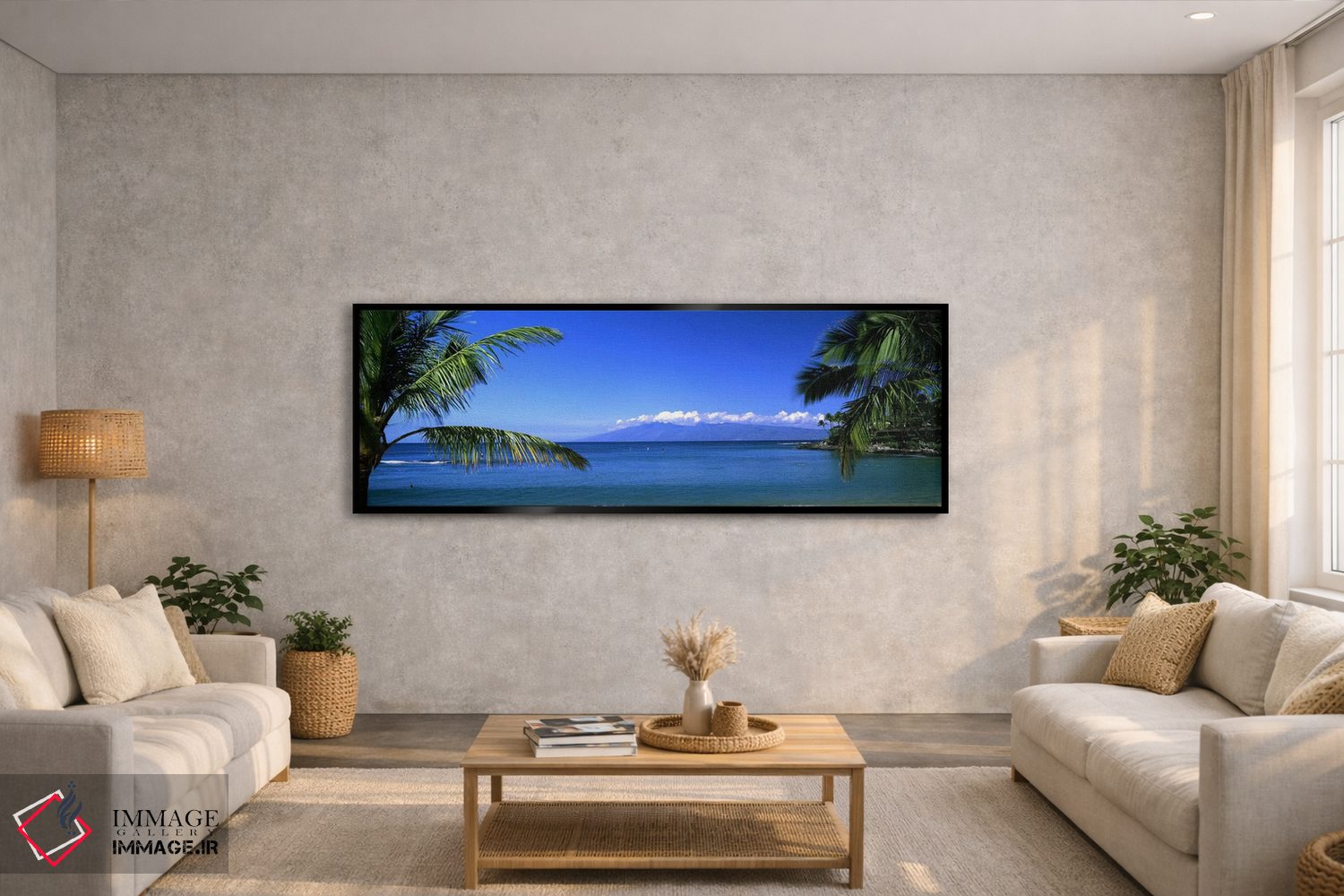 تابلو دکوراتیو Maui, Hawaii, USA,نمای دور از جزیره مولکای از ساحل کاپا… اثر پانورامیک ایمجز - D5B