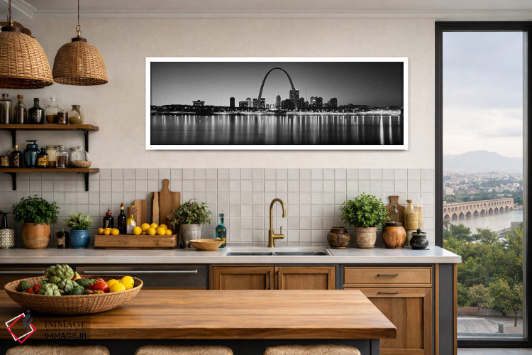 تابلو دکوراتیو Gateway Arch, Mississippi River, St. Louis, Missouri, U… اثر پانورامیک ایمجز - D3W
