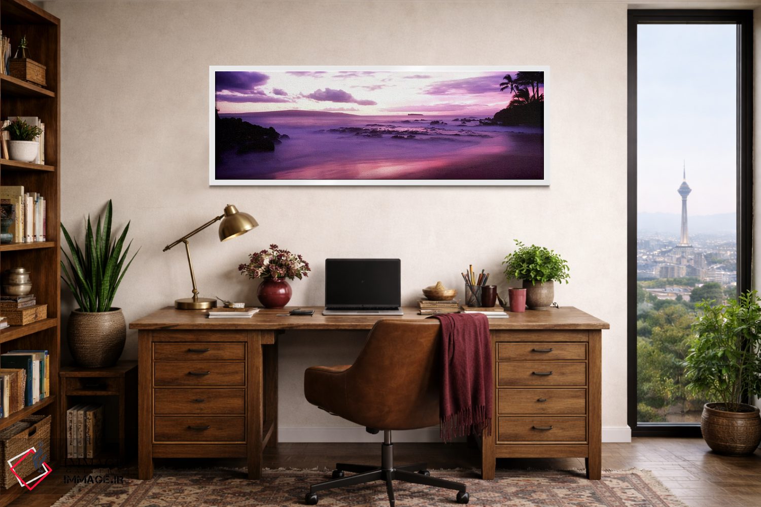 تابلو دکوراتیو Makena Beach, Maui, Hawaii, USA,غروب ساحلی فوشیا، ساحل… اثر پانورامیک ایمجز - D1W