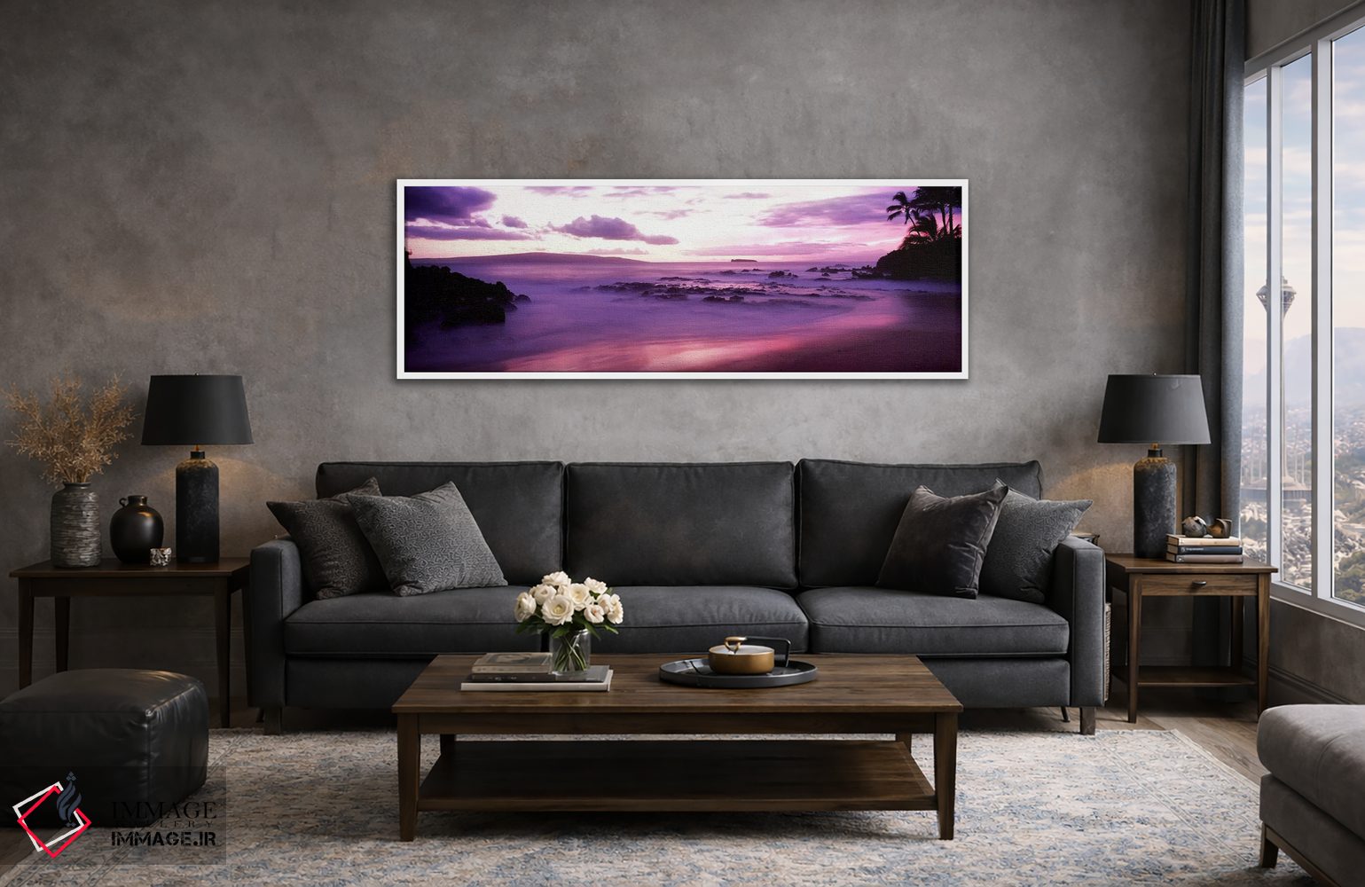تابلو دکوراتیو Makena Beach, Maui, Hawaii, USA,غروب ساحلی فوشیا، ساحل… اثر پانورامیک ایمجز - D3W