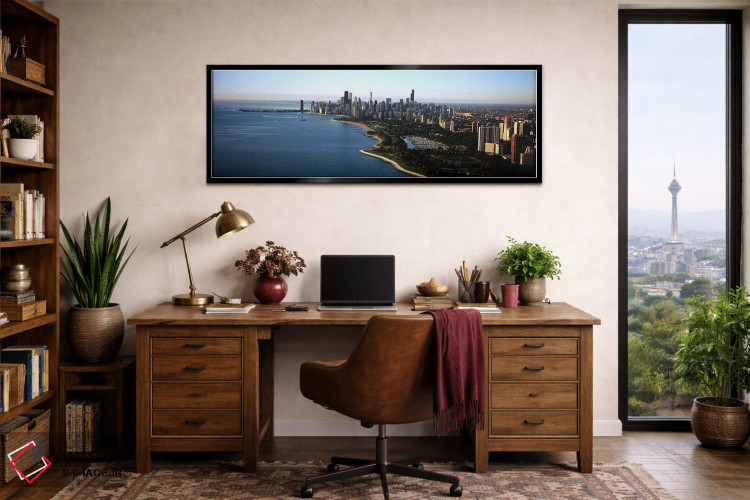 تابلو دکوراتیو Grant Park, Lake Michigan, Chicago, Cook County, Illino… اثر پانورامیک ایمجز - D2B