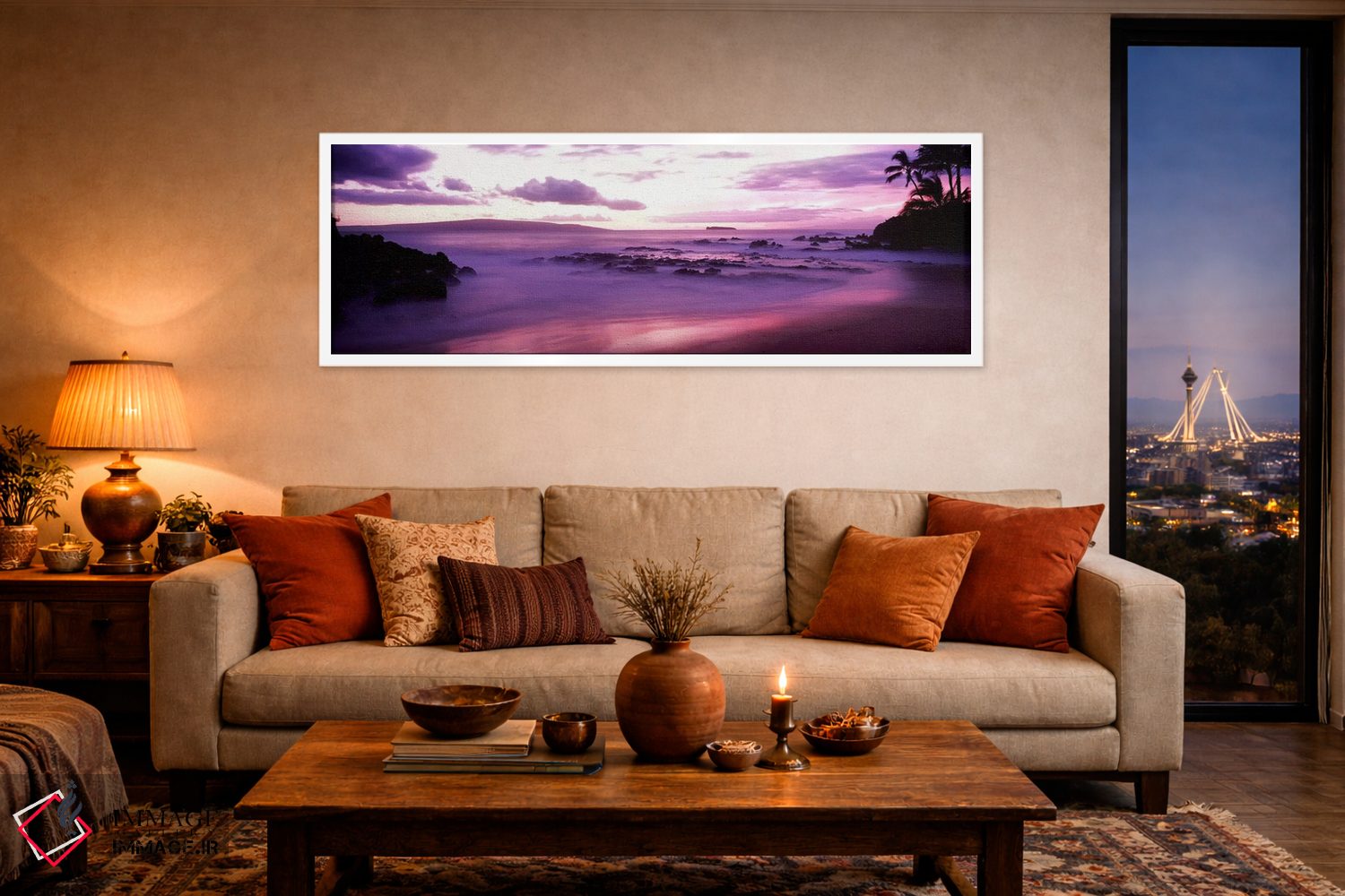 تابلو دکوراتیو Makena Beach, Maui, Hawaii, USA,غروب ساحلی فوشیا، ساحل… اثر پانورامیک ایمجز - D4W