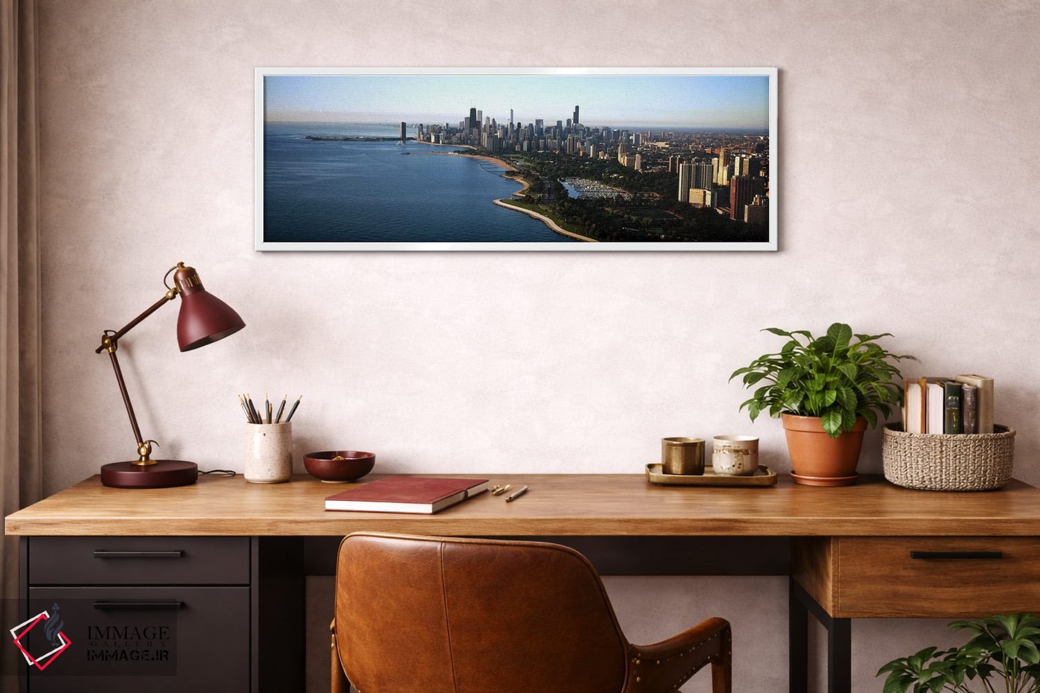 تابلو دکوراتیو Grant Park, Lake Michigan, Chicago, Cook County, Illino… اثر پانورامیک ایمجز - D3W