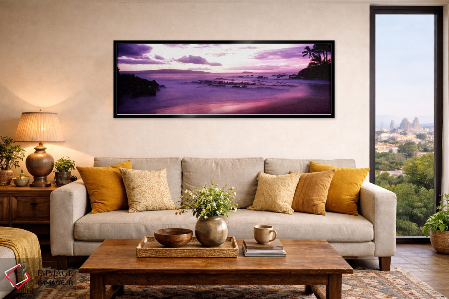 تابلو دکوراتیو Makena Beach, Maui, Hawaii, USA,غروب ساحلی فوشیا، ساحل… اثر پانورامیک ایمجز - D6B