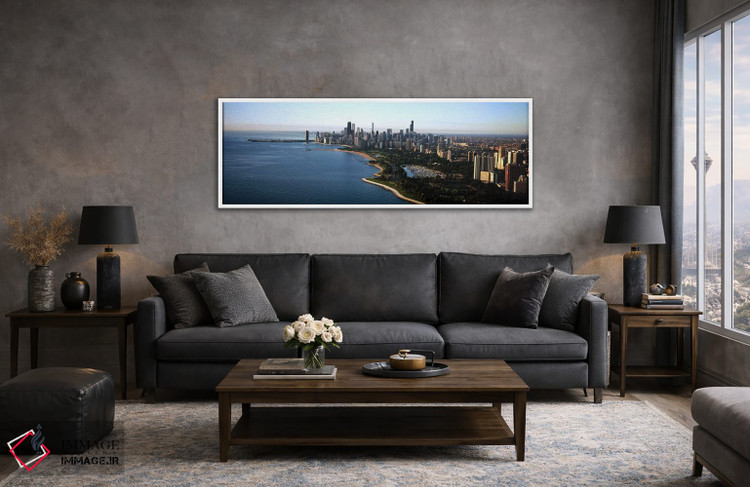 تابلو دکوراتیو Grant Park, Lake Michigan, Chicago, Cook County, Illino… اثر پانورامیک ایمجز - D4W