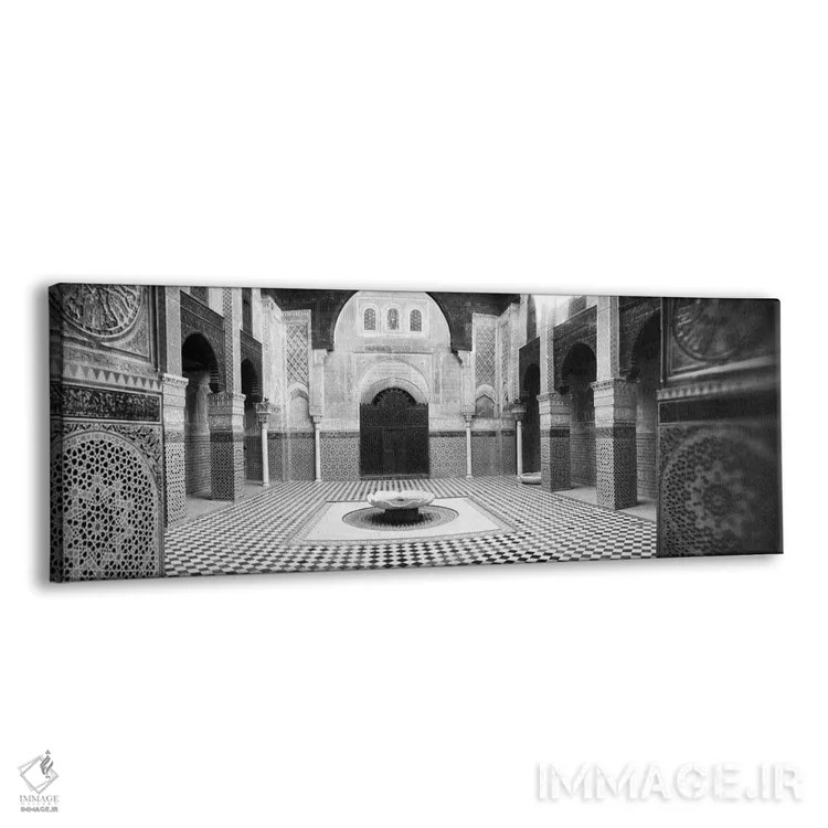 تابلو دکوراتیو Medersa Bou Inania, Fez, Morocco #2,فضای داخلی مدرسه، م… اثر پانورامیک ایمجز - نمای پرسپکتیو محصول
