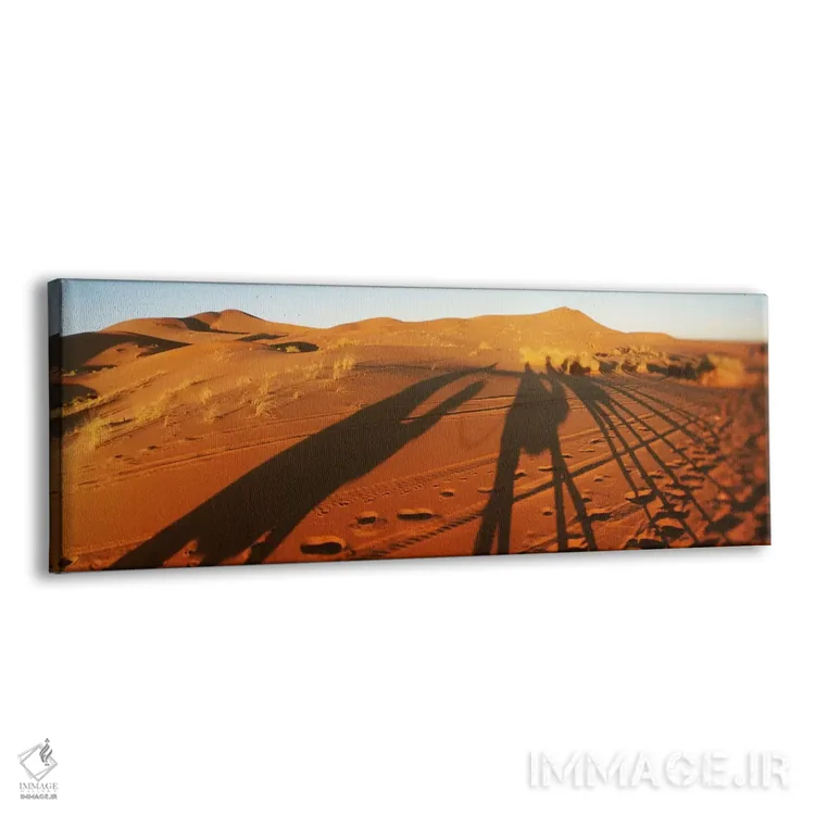 تابلو دکوراتیو Sahara Desert, Morocco,سایه شترسواران در صحرا هنگام غرو… اثر پانورامیک ایمجز - نمای پرسپکتیو محصول