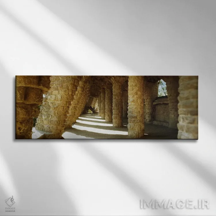 تابلو دکوراتیو Park Guell, Barcelona, Catalonia, Spain,جزئیات معماری ا… اثر پانورامیک ایمجز - نمای روبهرو روی دیوار