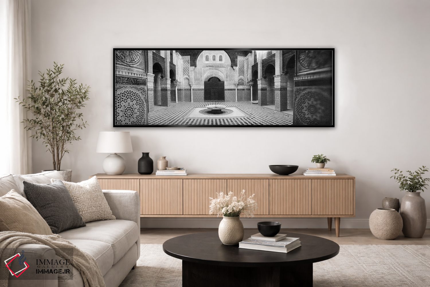 تابلو دکوراتیو Medersa Bou Inania, Fez, Morocco #2,فضای داخلی مدرسه، م… اثر پانورامیک ایمجز - D4B