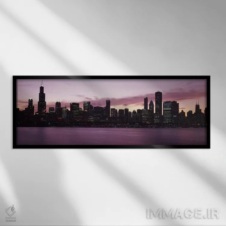 تابلو دکوراتیو Lake Michigan, Chicago, Illinois, USA 2011,ساختمان های… اثر پانورامیک ایمجز - نمای قابدار مشکی