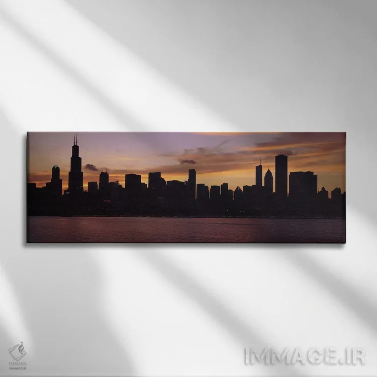 تابلو دکوراتیو Lake Michigan, Chicago, Illinois, USA 2011 #2,ساختمان ه… اثر پانورامیک ایمجز - نمای روبهرو روی دیوار