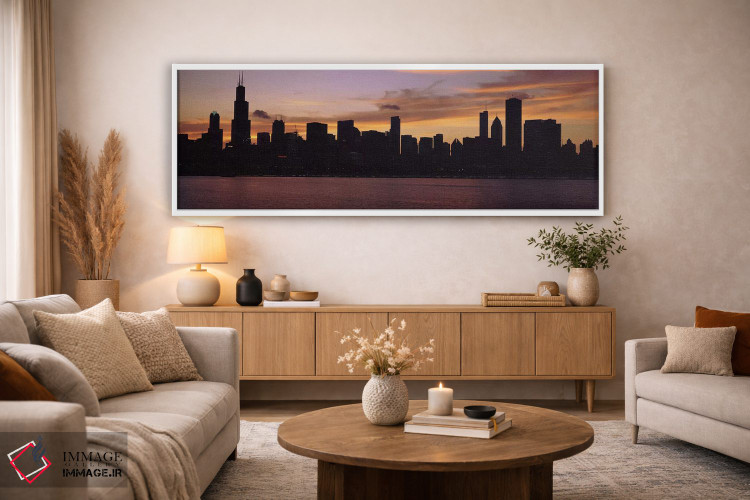 تابلو دکوراتیو Lake Michigan, Chicago, Illinois, USA 2011 #2,ساختمان ه… اثر پانورامیک ایمجز - D4W