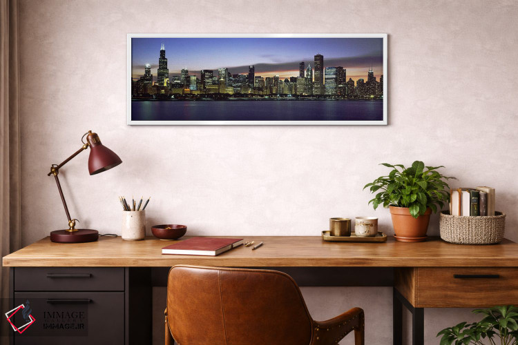 تابلو دکوراتیو Lake Michigan, Chicago, Illinois, USA,ساختمان های کنار… اثر پانورامیک ایمجز - D3W