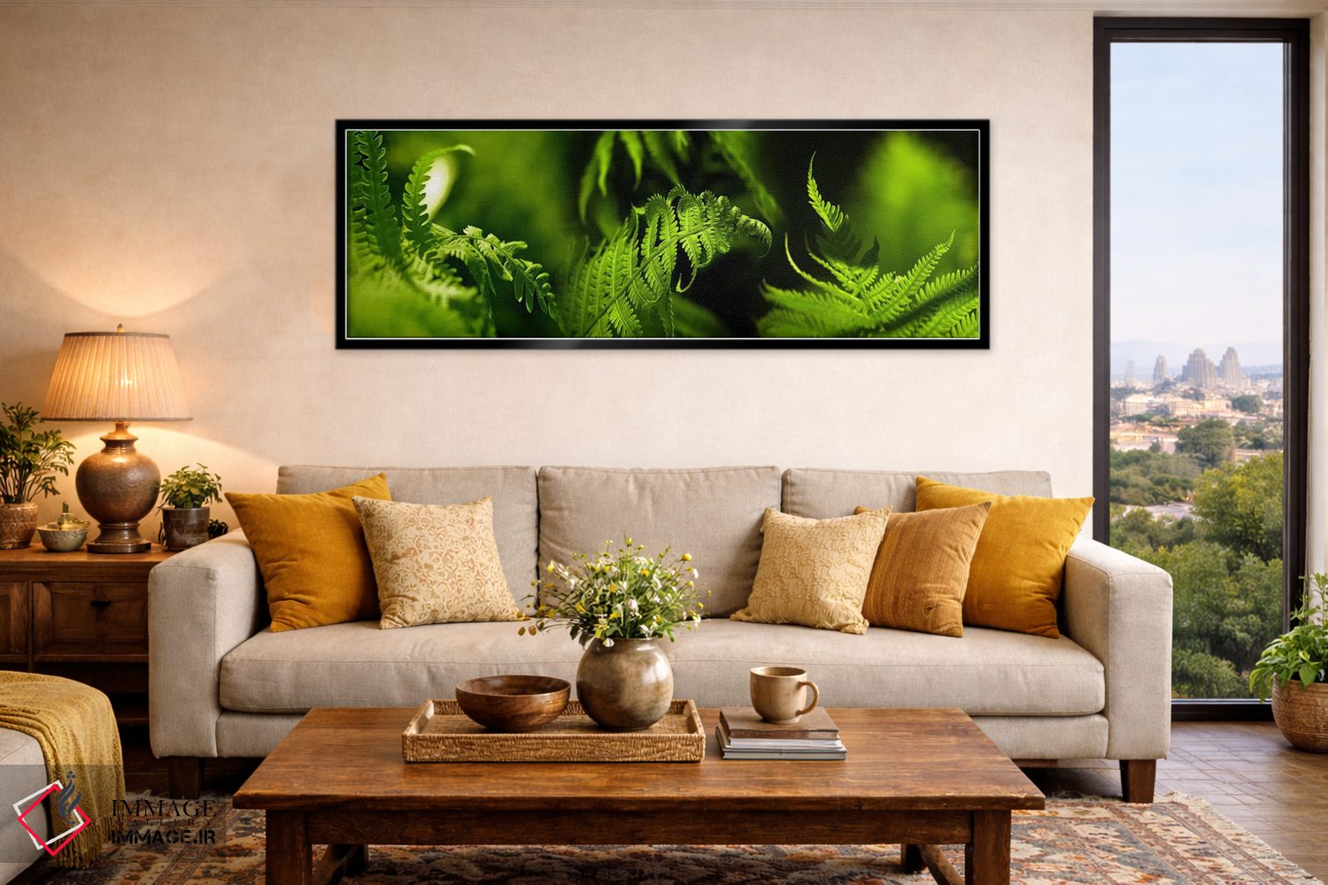 تابلو دکوراتیو سرخس اثر پانورامیک ایمجز - D6B