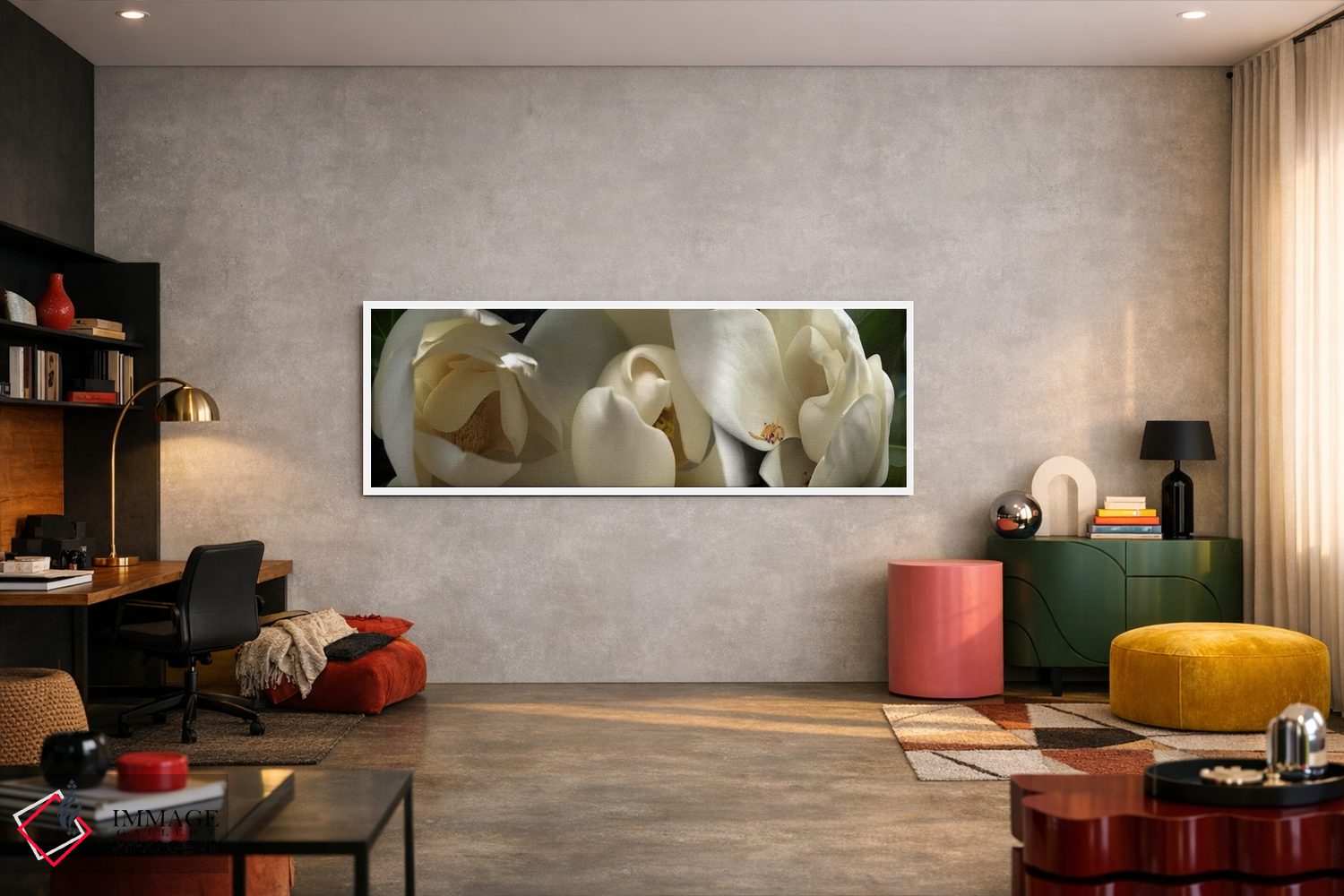 تابلو دکوراتیو گل های ماگنولیا #۵ اثر پانورامیک ایمجز - D3W