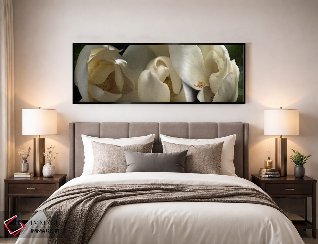 تابلو دکوراتیو گل های ماگنولیا #۵ اثر پانورامیک ایمجز - D4B