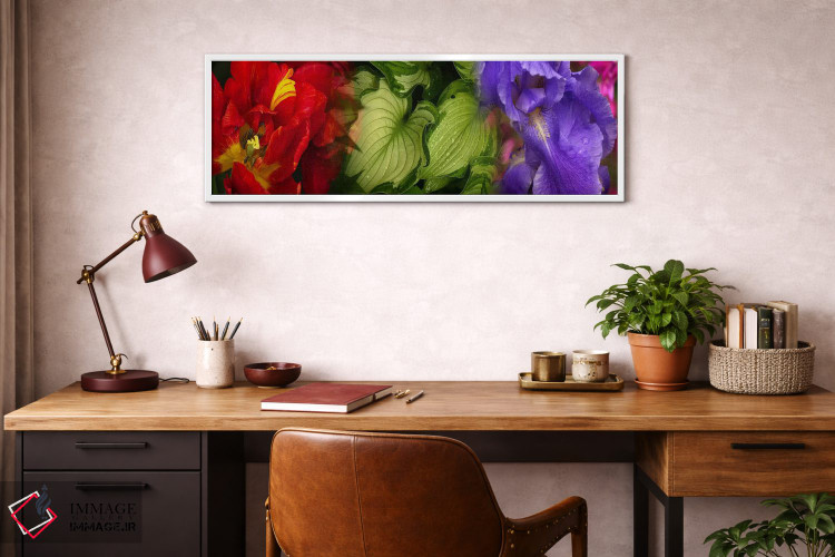 تابلو دکوراتیو گل های لاله و زنبق اثر پانورامیک ایمجز - D3W