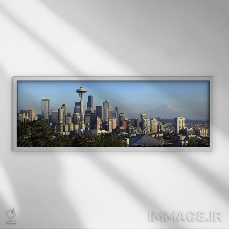 تابلو دکوراتیو King County, Washington State, USA 2010,چشم انداز آسمان… اثر پانورامیک ایمجز - نمای قابدار سفید