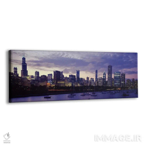 تابلو دکوراتیو Lake Michigan, Chicago, Illinois, USA,ساختمان های کنار… اثر پانورامیک ایمجز - نمای پرسپکتیو محصول