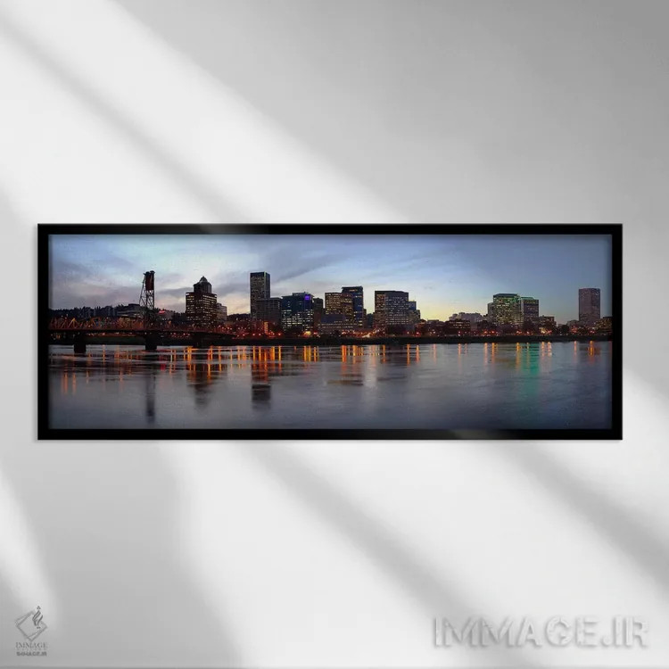 تابلو دکوراتیو Portland, Multnomah County, Oregon, USA,ساختمان های کنا… اثر پانورامیک ایمجز - نمای قابدار مشکی