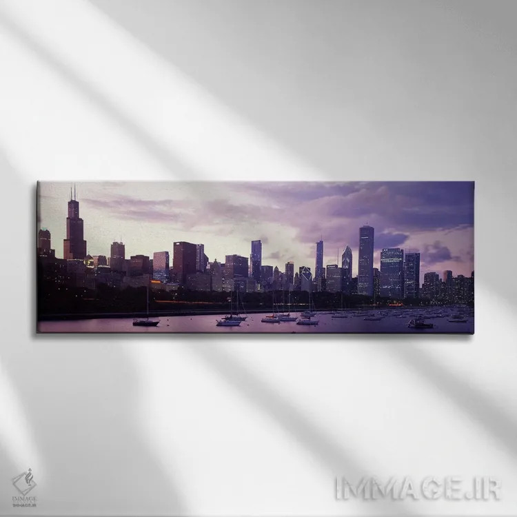 تابلو دکوراتیو Lake Michigan, Chicago, Illinois, USA #3,ساختمان های کن… اثر پانورامیک ایمجز - نمای روبهرو روی دیوار