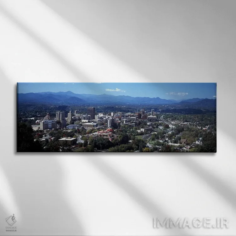 تابلو دکوراتیو Asheville, Buncombe County, North Carolina, USA,نمای هو… اثر پانورامیک ایمجز - نمای روبهرو روی دیوار
