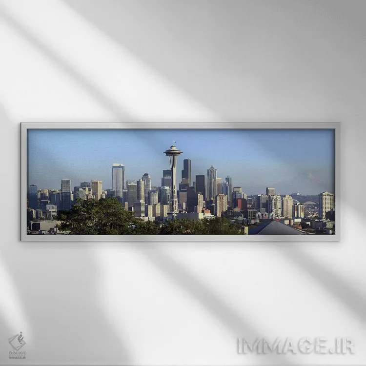 تابلو دکوراتیو King County, Washington State, USA 2010,چشم انداز آسمان… اثر پانورامیک ایمجز - نمای قابدار سفید