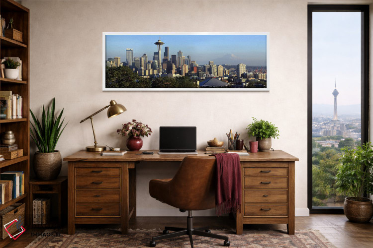 تابلو دکوراتیو King County, Washington State, USA 2010,چشم انداز آسمان… اثر پانورامیک ایمجز - D1W