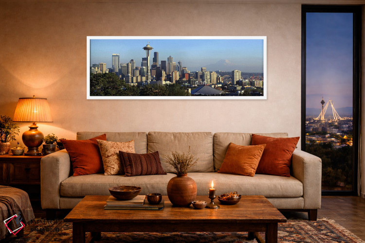 تابلو دکوراتیو King County, Washington State, USA 2010,چشم انداز آسمان… اثر پانورامیک ایمجز - D3W