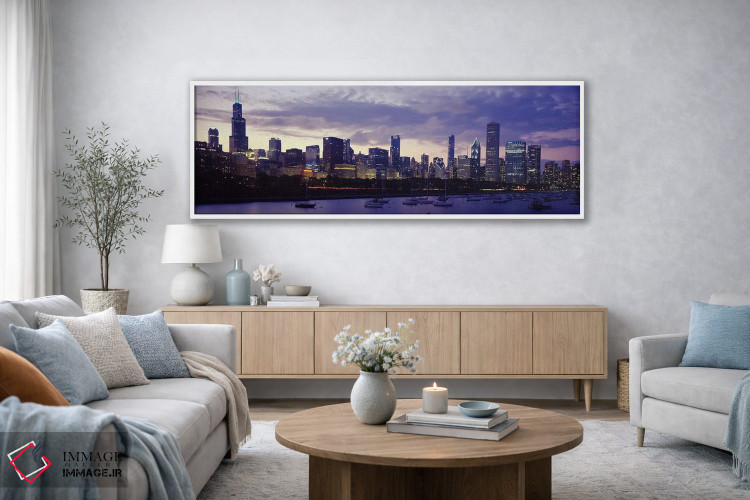 تابلو دکوراتیو Lake Michigan, Chicago, Illinois, USA,ساختمان های کنار… اثر پانورامیک ایمجز - D3W