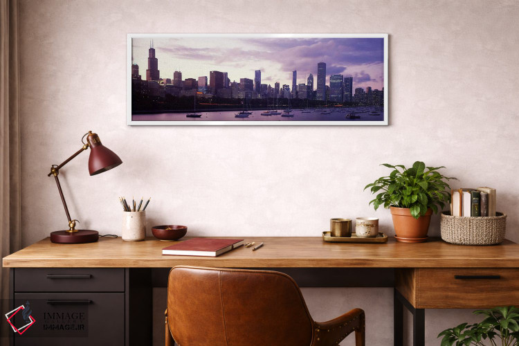 تابلو دکوراتیو Lake Michigan, Chicago, Illinois, USA #3,ساختمان های کن… اثر پانورامیک ایمجز - D3W