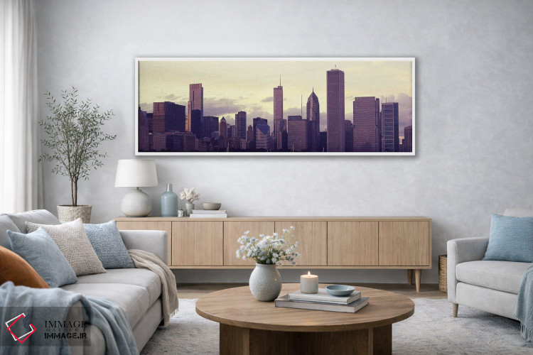 تابلو دکوراتیو Chicago, Illinois, USA,ساختمان های شهر در غروب، شیکاگو… اثر پانورامیک ایمجز - D3W