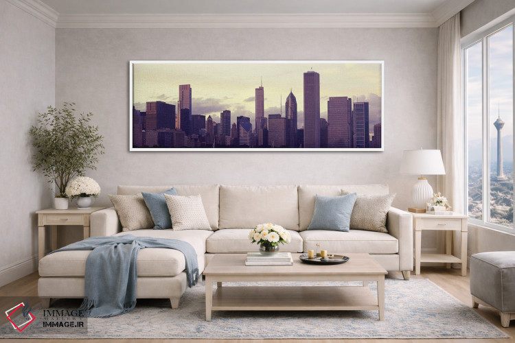 تابلو دکوراتیو Chicago, Illinois, USA,ساختمان های شهر در غروب، شیکاگو… اثر پانورامیک ایمجز - D4W