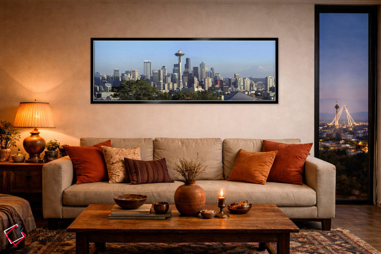 تابلو دکوراتیو King County, Washington State, USA 2010,چشم انداز آسمان… اثر پانورامیک ایمجز - D5B