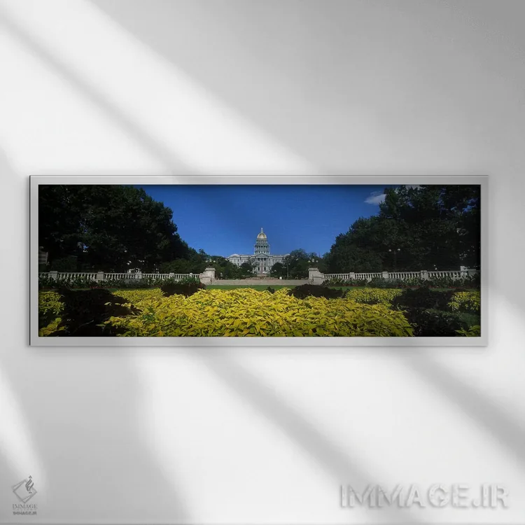 تابلو دکوراتیو Civic Park Gardens, Denver, Colorado, USA,باغ روبه روی… اثر پانورامیک ایمجز - نمای قابدار سفید