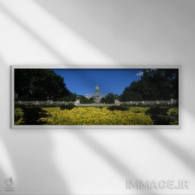 تابلو دکوراتیو Civic Park Gardens, Denver, Colorado, USA,باغ روبه روی… اثر پانورامیک ایمجز - نمای قابدار سفید